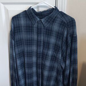 Navy blue long sleeve button up